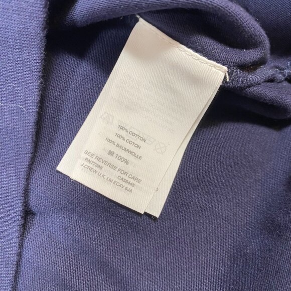 J.Crew Blue Cotton Lace-Up Front 3/4 Sleeve Top ,woomens size XS - Picture 5 of 8